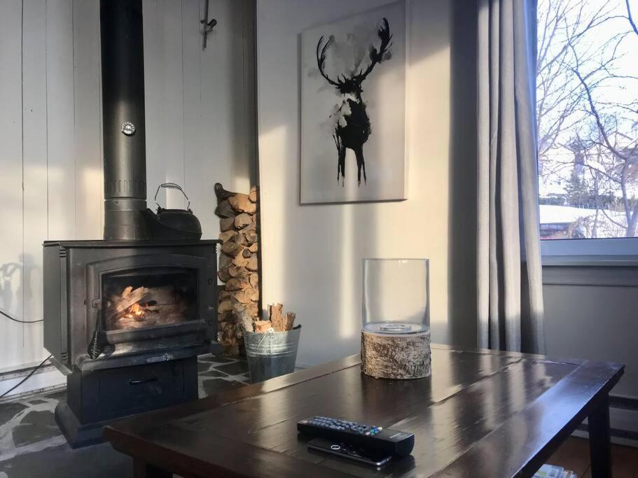 Om Chalet 2 Avec Spa Et Foyer Borde Du Fleuve St-Pierre-de-l'Île-d'Orléans Exteriör bild